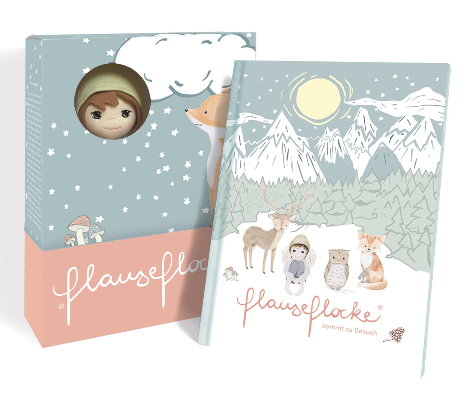 Flauseflocke kommt zu Besuch - Schutzengel Puppe mit Buch - Wichtel Spiel - Nachhaltiges Geschenk für kleine Kinder - Guardian Angel for little Kids - Geschenk zur Geburt oder Taufe Tiptoi & Games