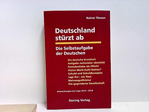 Deutschland stürzt ab Thesen, Rainer Thesen, Rainer Thesen, Rainer Books