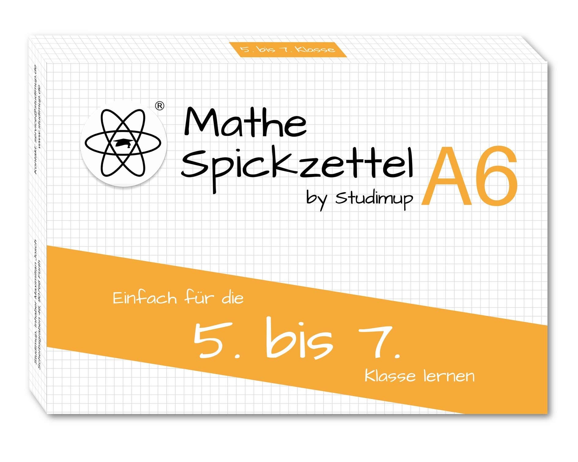 Mathe Spickzettel A6: 5. bis 7. Klasse – Übersichtliche und kompakte Lernkarten für Mathematik book