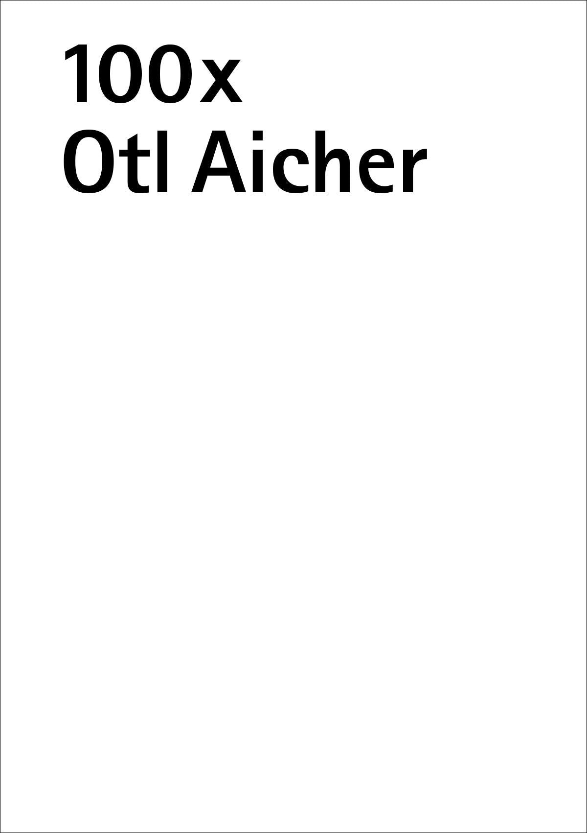 100 x Otl Aicher Books