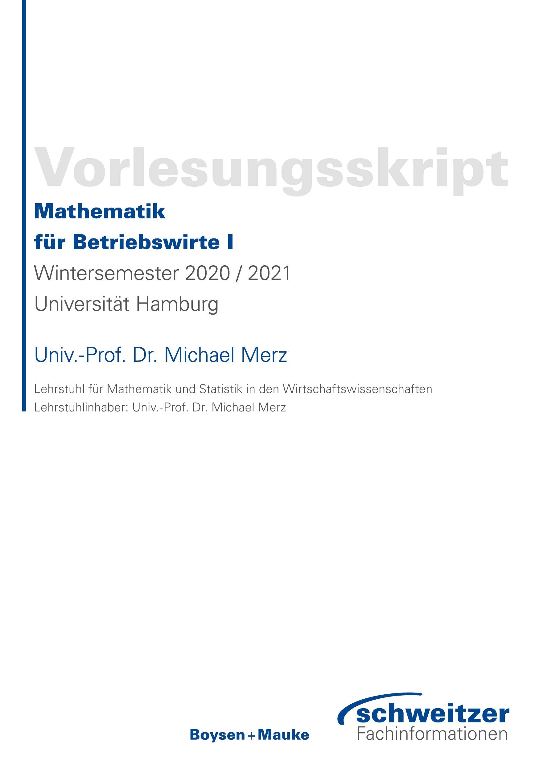 Mathematik für Betriebswirte I Books