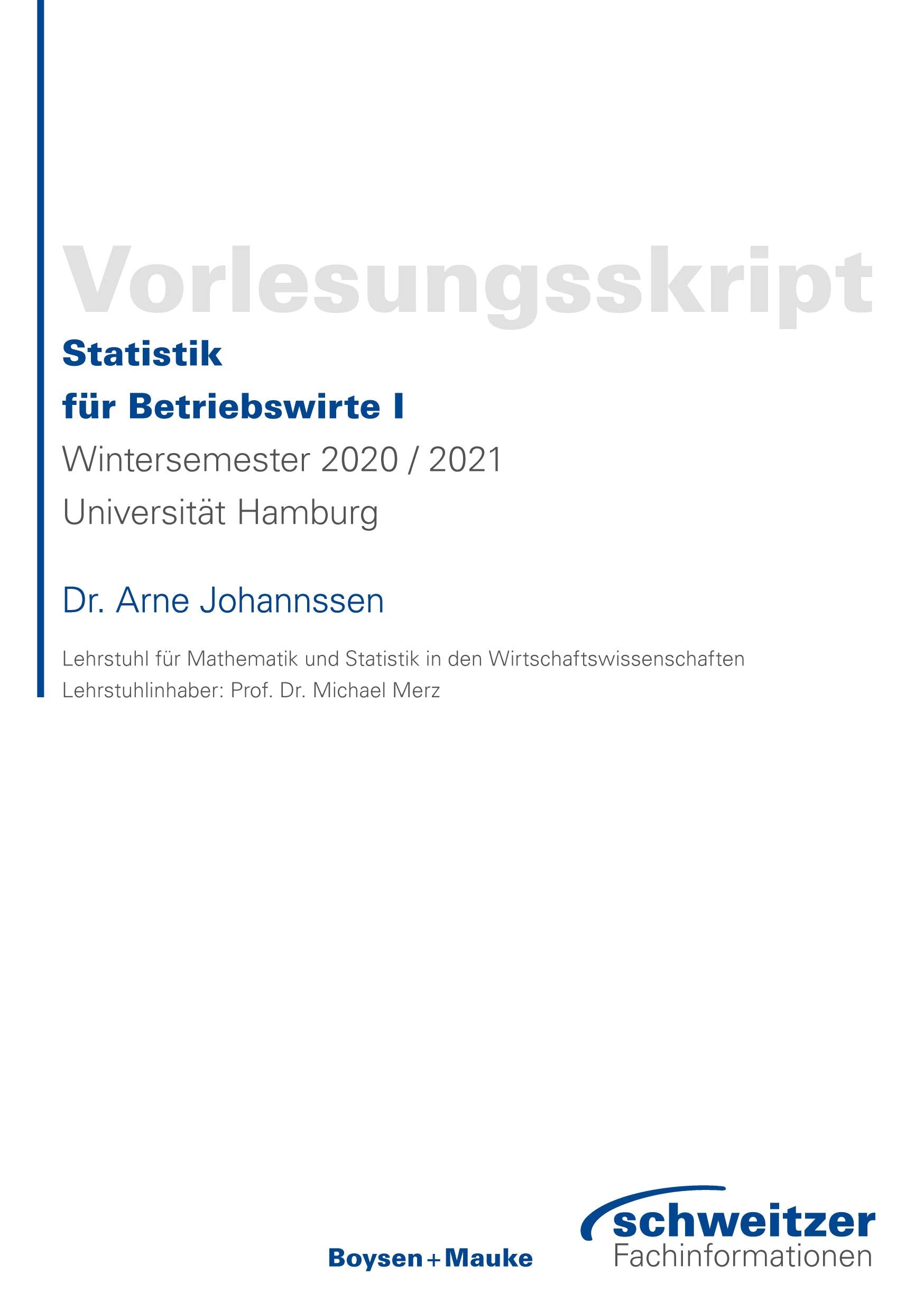 Statistik für Betriebswirte I Books