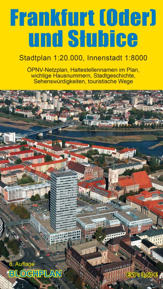 Stadtplan Frankfurt (Oder) und Słubice: Stadtplan 1:20.000. Detaillierter Plan der Innenstadt 1:8000 Leisure, Home & Garden