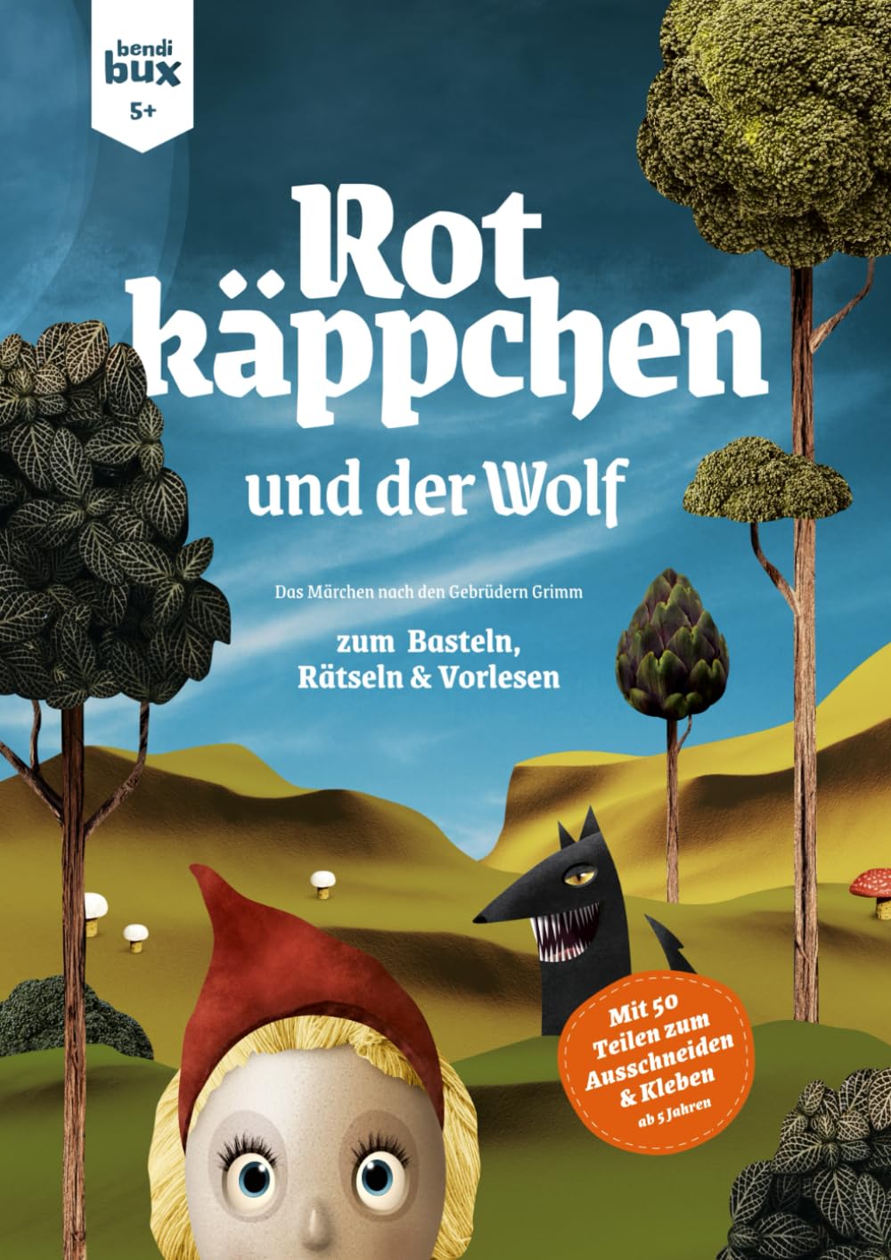 Rotkäppchen & der Wolf: Grimms Märchen zum Basteln, Rätseln und Vorlesen. Mit 50 Teilen zum Ausschneiden & Kleben. Beschäftigung für Kinder ab 5 Jahren Fairy Tales & Legends