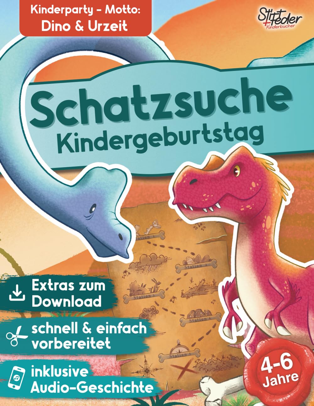 Schatzsuche inkl. spannendem Hörspiel für Kinder von 4-6 Jahren - Auf den Spuren des Dinosaurier-Schatzes: Das Schnitzeljagd-Komplettpaket (Fertig geplante Schatzsuchen für den Kindergeburtstag) Manga