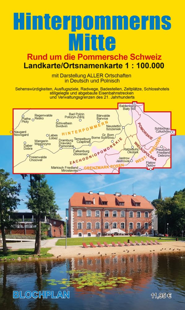 Landkarte Hinterpommerns Mitte: Rund um die Pommersche Schweiz Leisure, Home & Garden