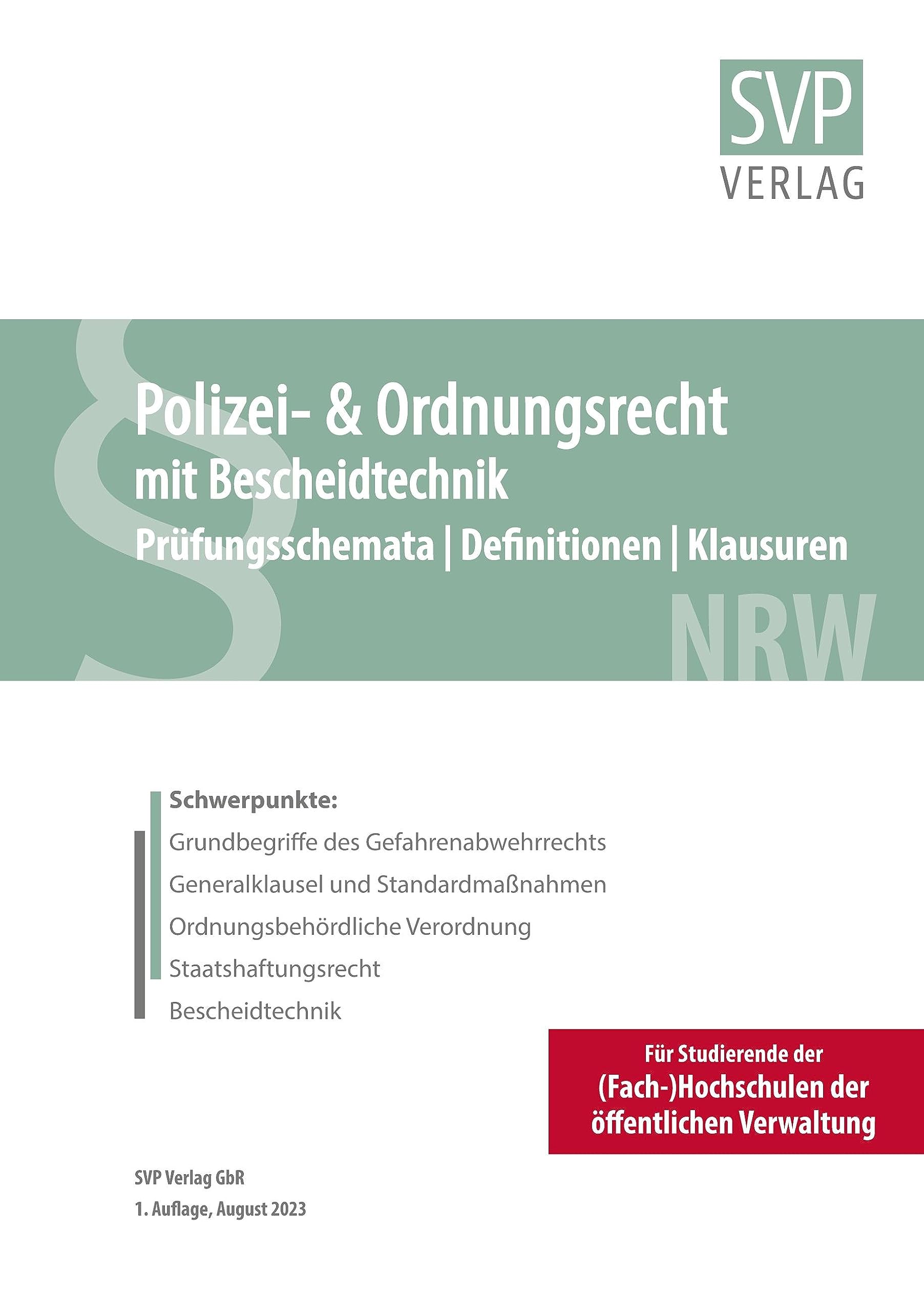 Polizei- und Ordnungsrecht Law