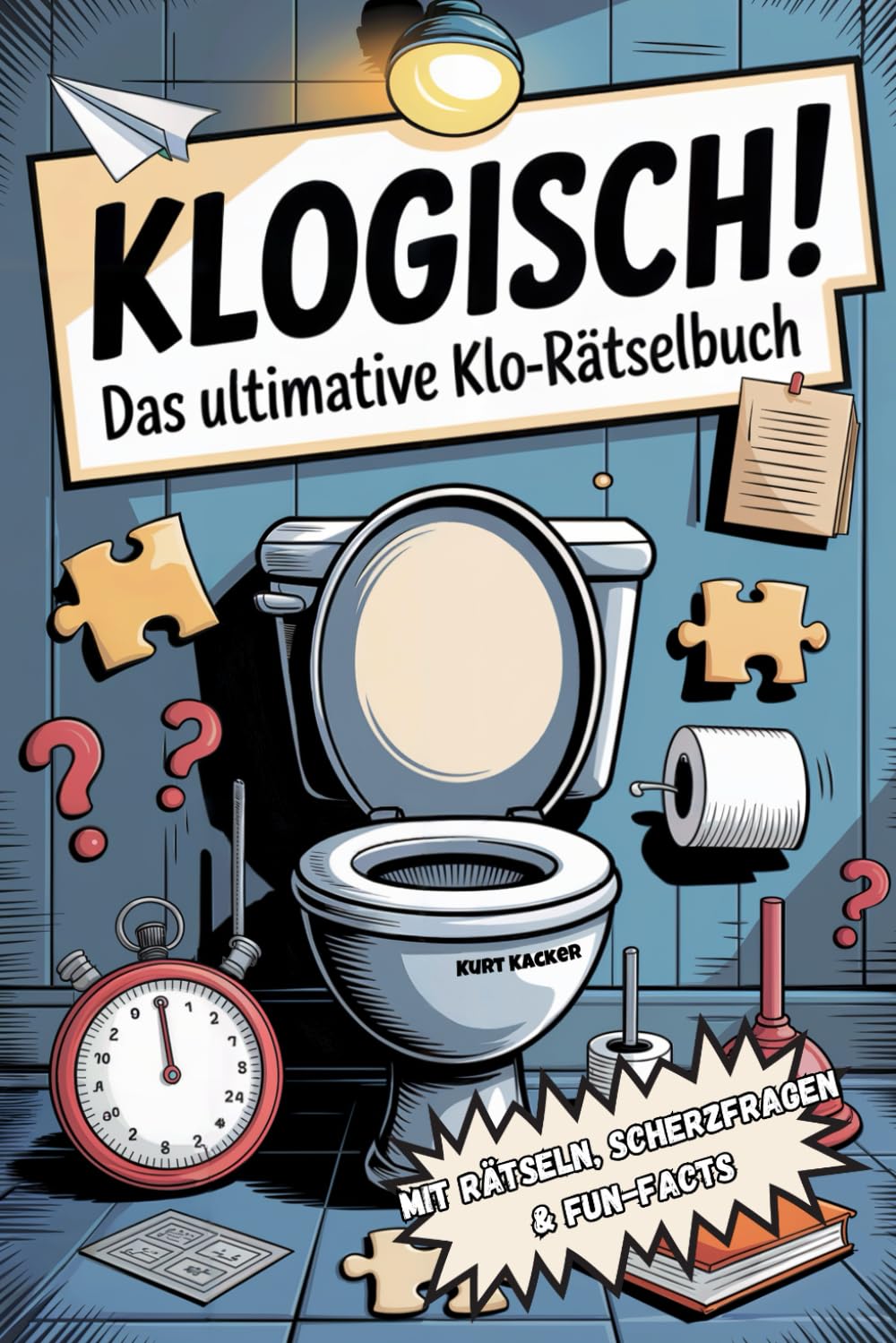 Klogisch! – Das ultimative Klo-Rätselbuch: mit Rätseln, Scherzfragen & Fun-Facts. Abwischen freiwillig. Humour & Satire