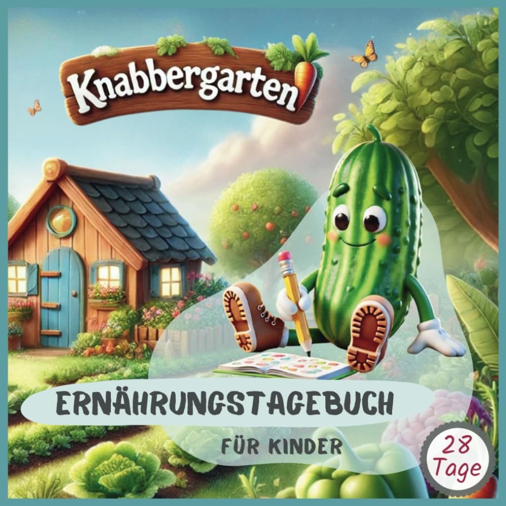 Ernährungstagebuch für Kinder: „Mitmachheft für Kinder: Gesunde Essgewohnheiten (Ernährung) mit Obst & Gemüse entdecken und 28 Tage lang festhalten (Knabbergarten Kreationen) Non-fiction