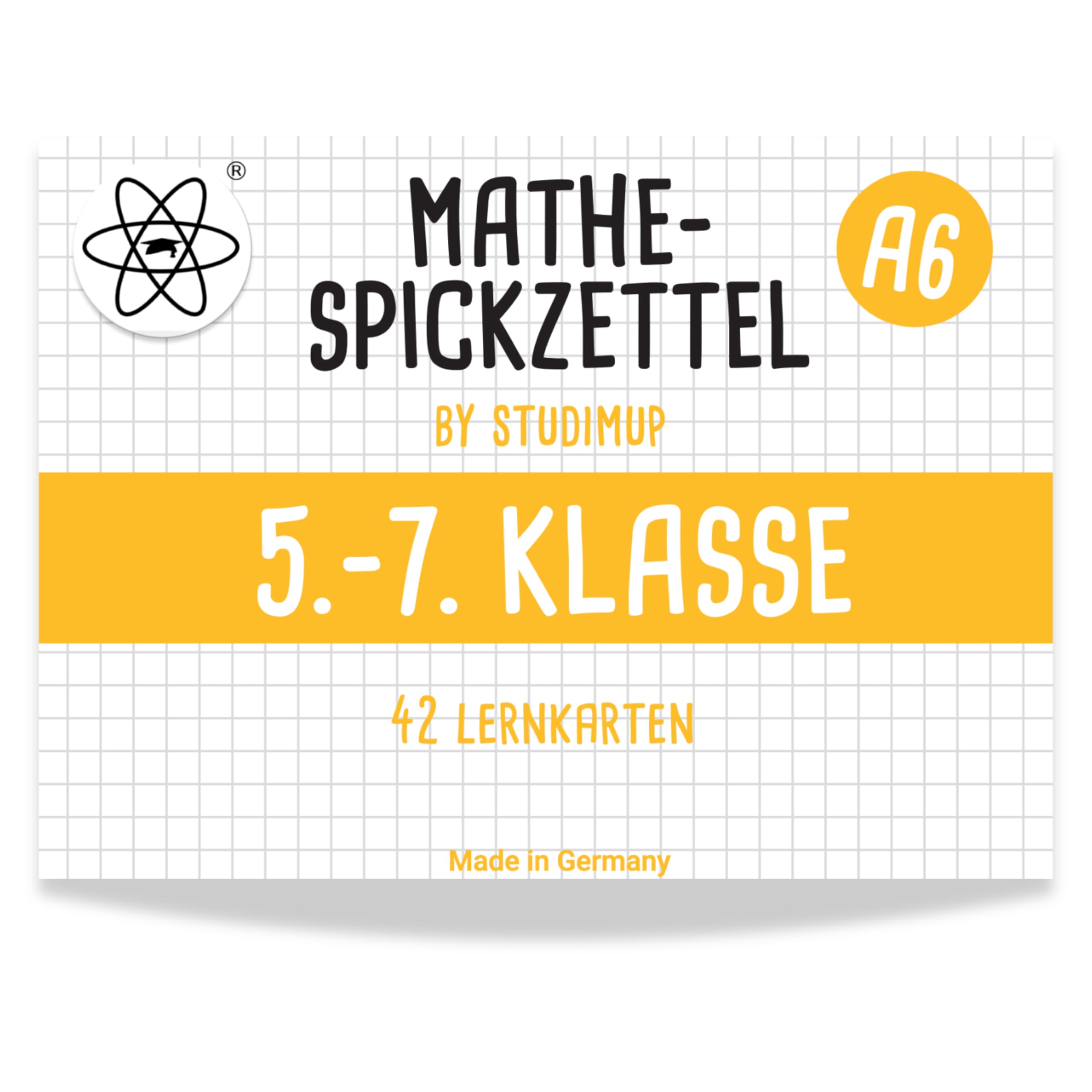 Mathe Spickzettel A6 Pro: Lernkarten für die 5.-7. Klasse: Formeln und Beispiele auf einen Blick Learning & Reference