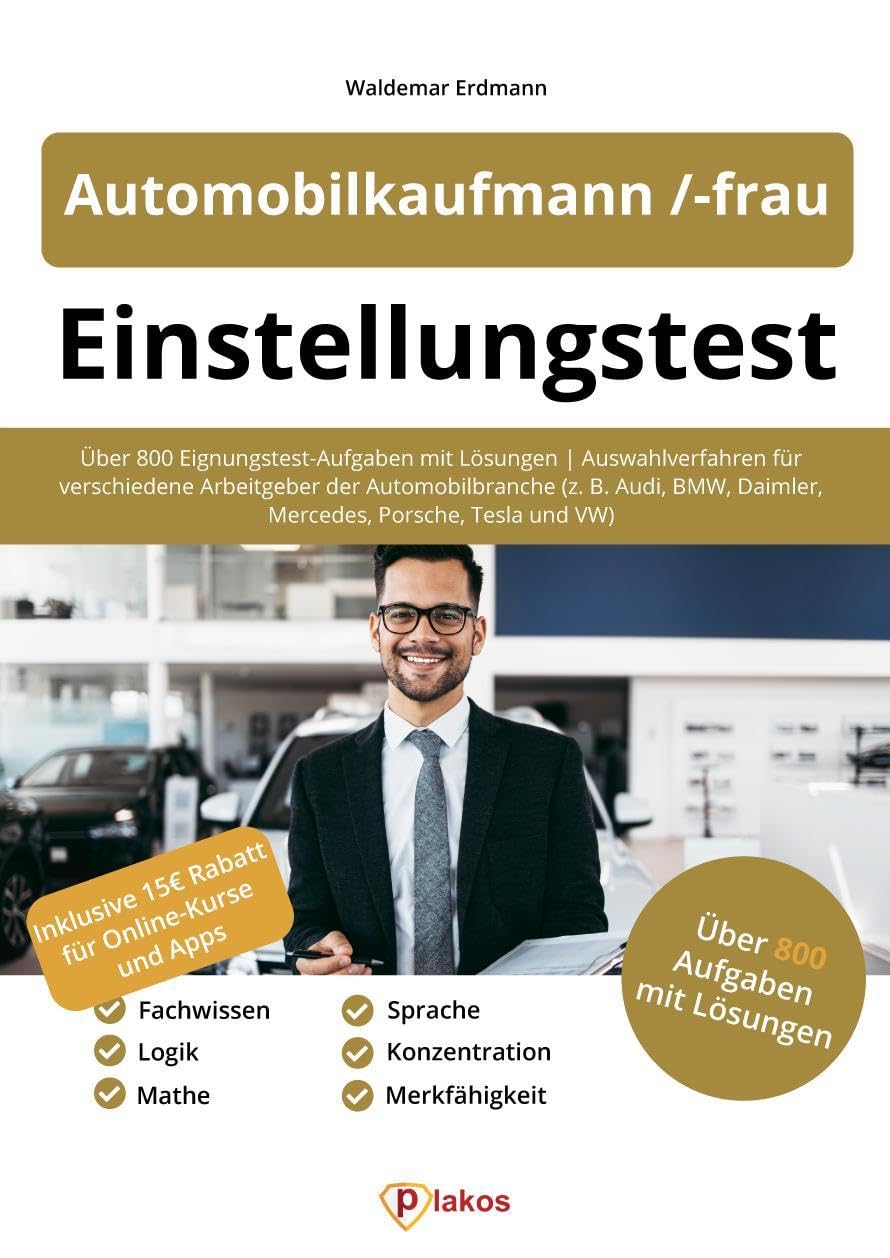 Einstellungstest Automobilkaufmann / -kauffrau Business, Finance & Career