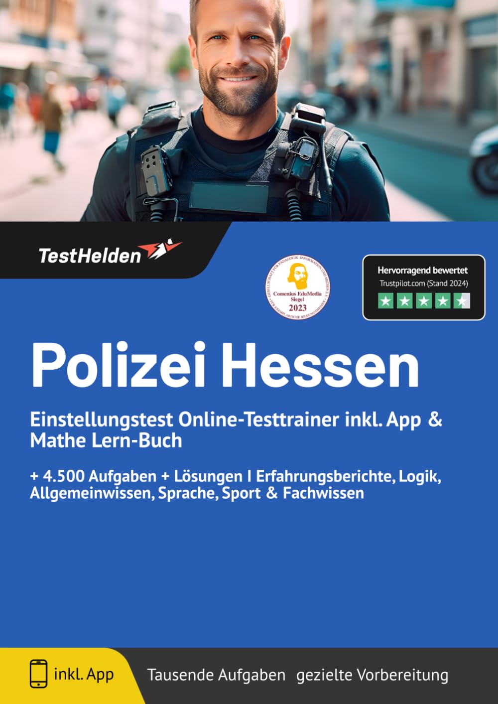 Polizei Hessen Einstellungstest Online-Testtrainer inkl. App & Mathe Lern-Buch I + 4.500 Aufgaben + Lösungen I Erfahrungsberichte, Logik, Allgemeinwissen, Sprache, Sport & Fachwissen Business, Finance & Career
