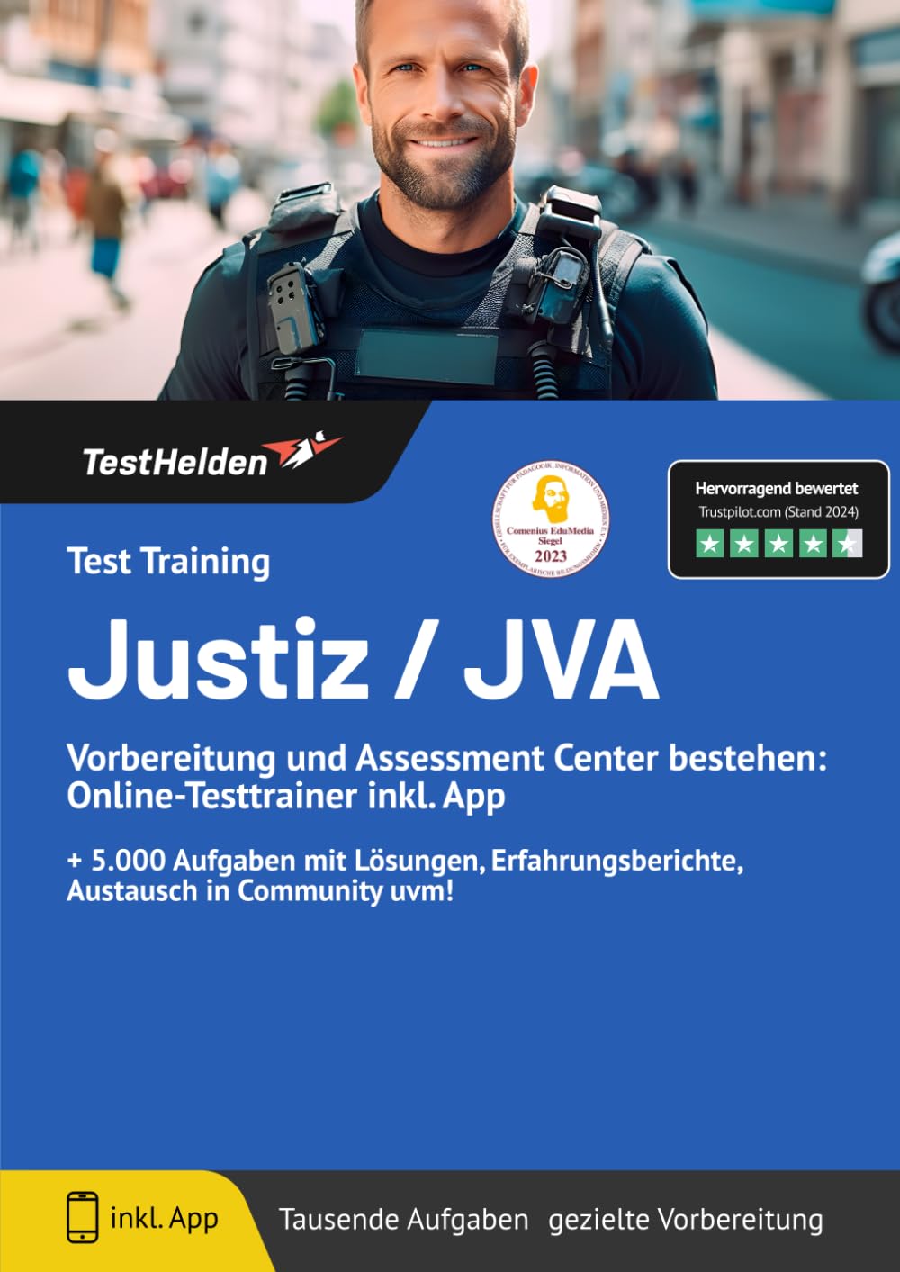 Test Training Justiz / JVA - Vorbereitung und Assessment Center bestehen: Online-Testtrainer inkl. App I + 5.000 Aufgaben mit Lösungen, Erfahrungsberichte, Austausch in Community uvm! Business, Finance & Career