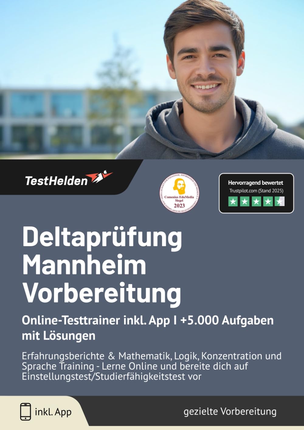 Deltaprüfung Mannheim Vorbereitung I Online-Testtrainer inkl. App I +5.000 Aufgaben mit Lösungen I Erfahrungsberichte & Mathematik, Logik, ... Einstellungstest/Studierfähigkeitstest vor Learning & Reference