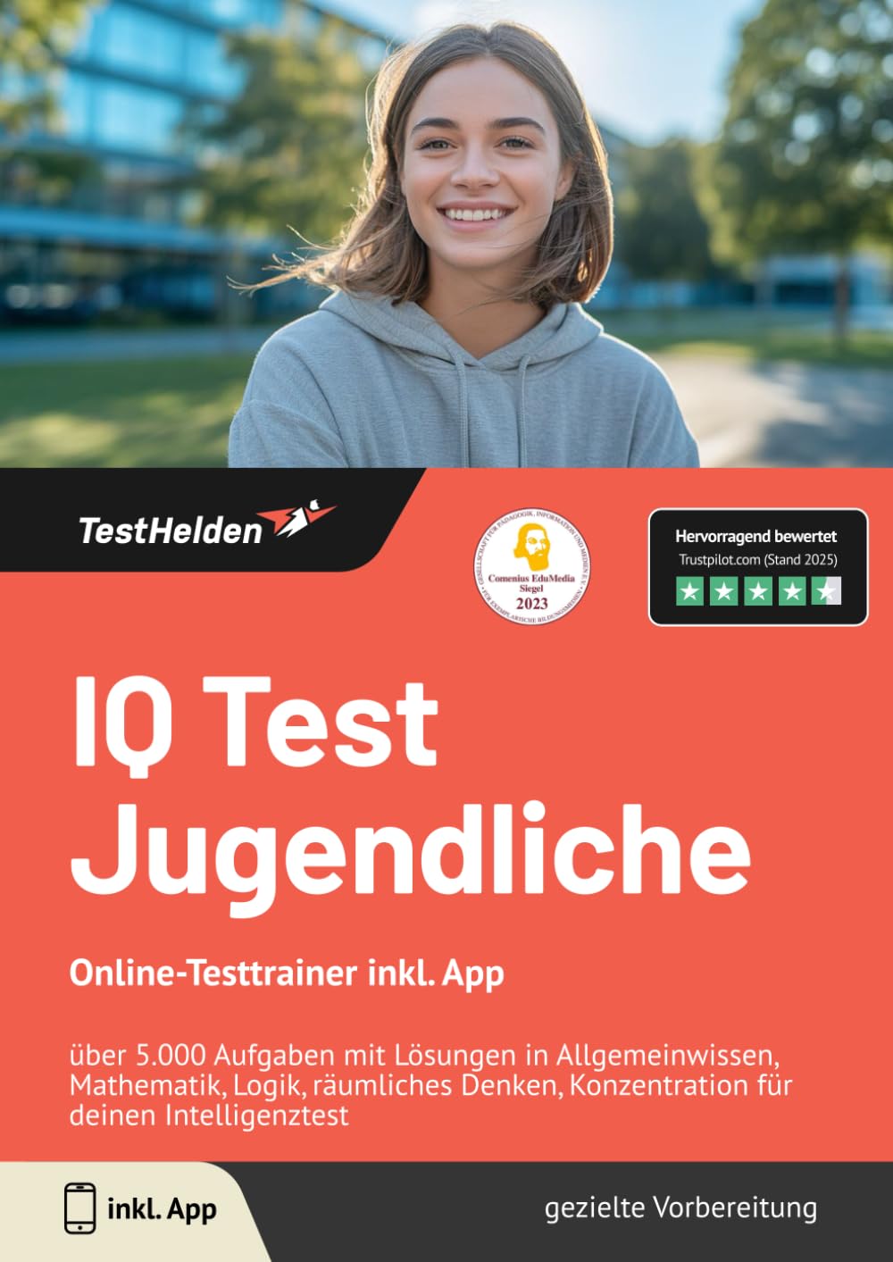 IQ Test Jugendliche I Online-Testtrainer inkl. App I über 5.000 Aufgaben mit Lösungen in Allgemeinwissen, Mathematik, Logik, räumliches Denken, Konzentration für deinen Intelligenztest Business, Finance & Career