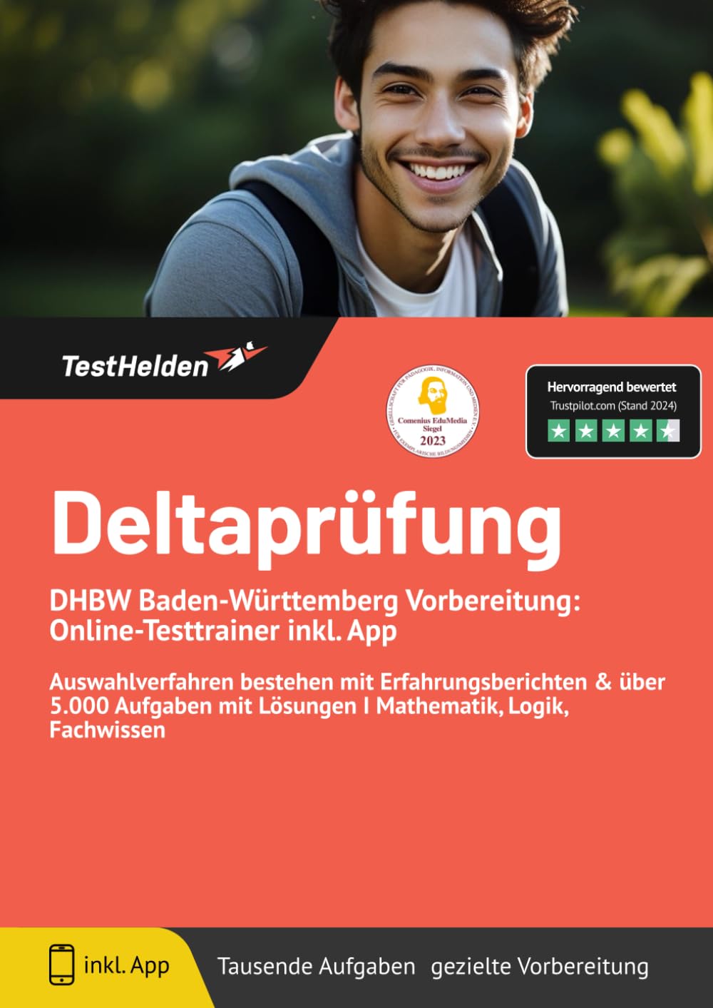 Deltaprüfung DHBW Baden-Württemberg Vorbereitung: Online-Testtrainer inkl. App I Auswahlverfahren bestehen mit Erfahrungsberichten & über 5.000 Aufgaben mit Lösungen I Mathematik, Logik, Fachwissen Business, Finance & Career