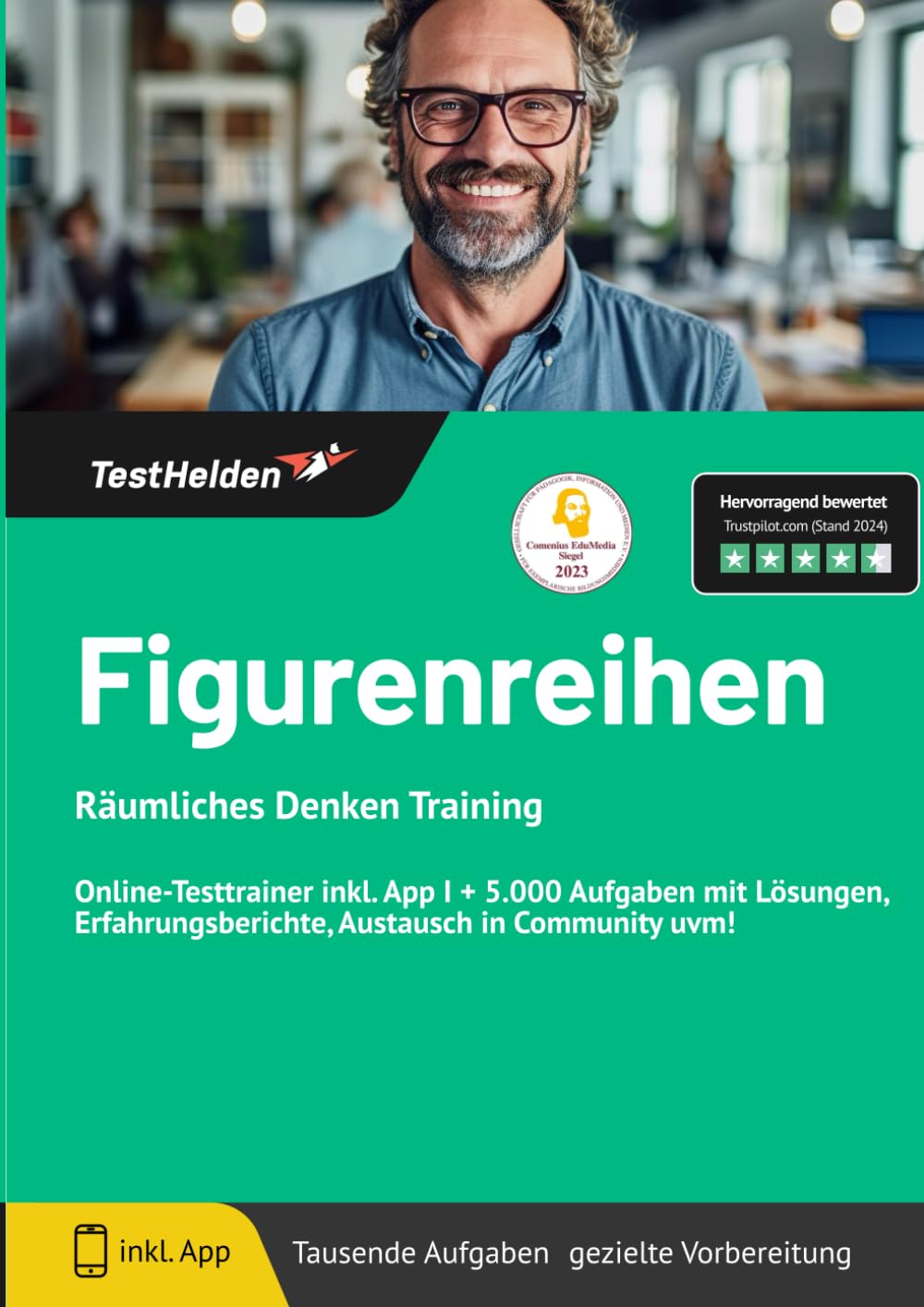 Figurenreihen Räumliches Denken Training: Online-Testtrainer inkl. App I + 5.000 Aufgaben mit Lösungen, Erfahrungsberichte, Austausch in Community uvm! Business, Finance & Career