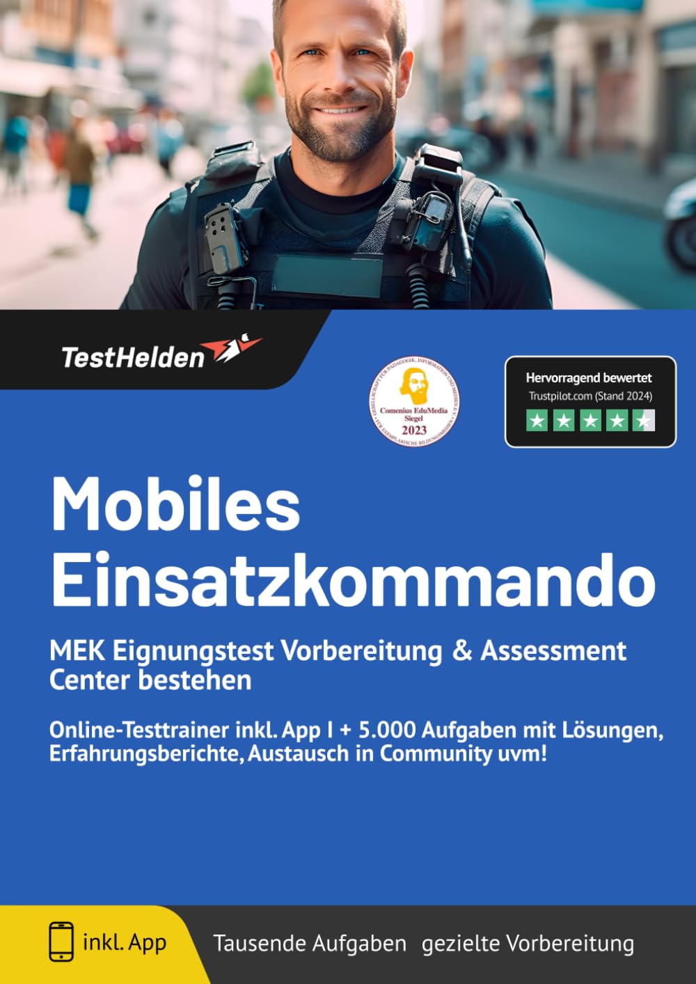 Mobiles Einsatzkommando/ MEK Eignungstest Vorbereitung & Assessment Center bestehen: Online-Testtrainer inkl. App I + 5.000 Aufgaben mit Lösungen, Erfahrungsberichte, Austausch in Community uvm! Business, Finance & Career