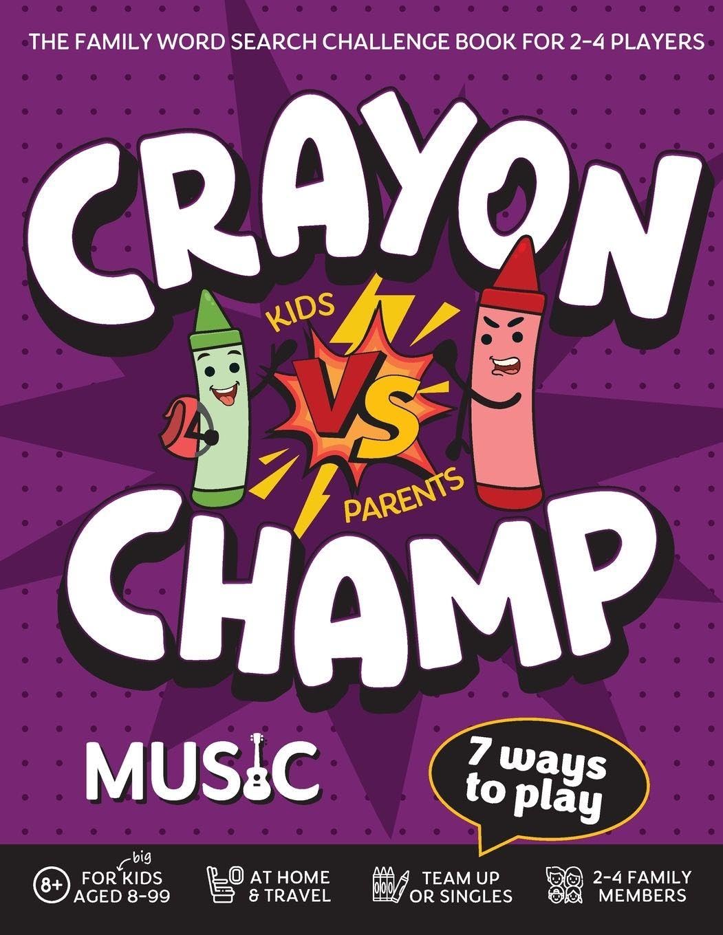 Crayon Champ Kids vs Parents Music Books
