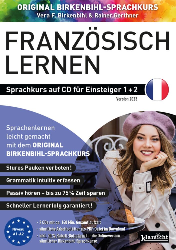 Französisch lernen für Einsteiger 1+2 (ORIGINAL BIRKENBIHL): Sprachkurs auf 2 CDs inkl. Gratis-Schnupper-Abo für den Onlinekurs (Version 2023) Leisure, Home & Garden