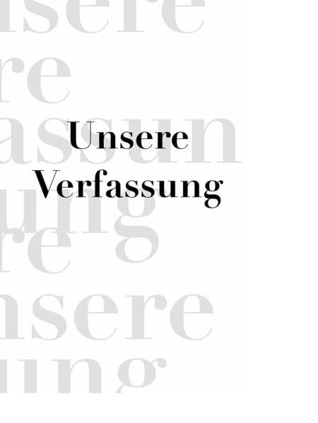 Unsere Verfassung (Innenpolitik) Law