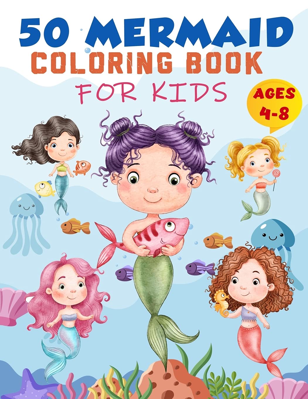 Mermaid Coloring Book For Kids Ages 4-8 Books