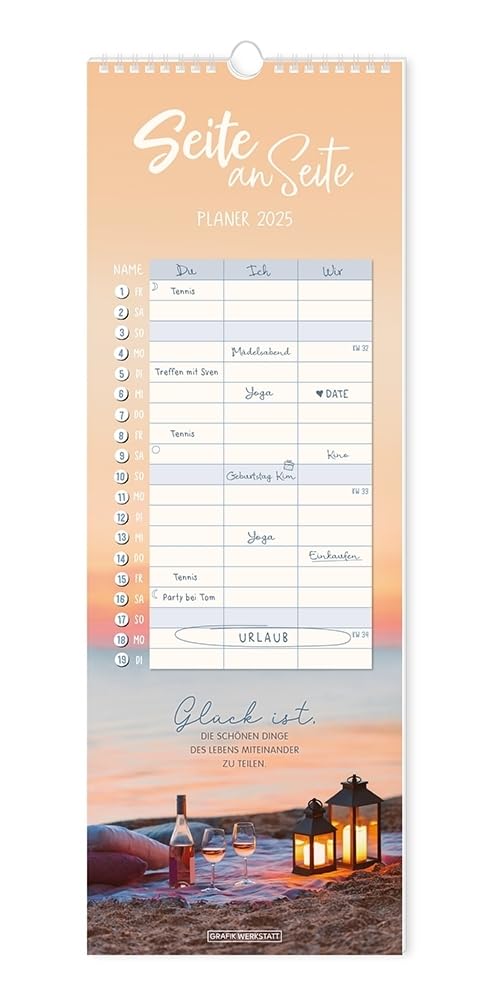 Paarplaner 2025 Seite an Seite: Paarplaner Calendars