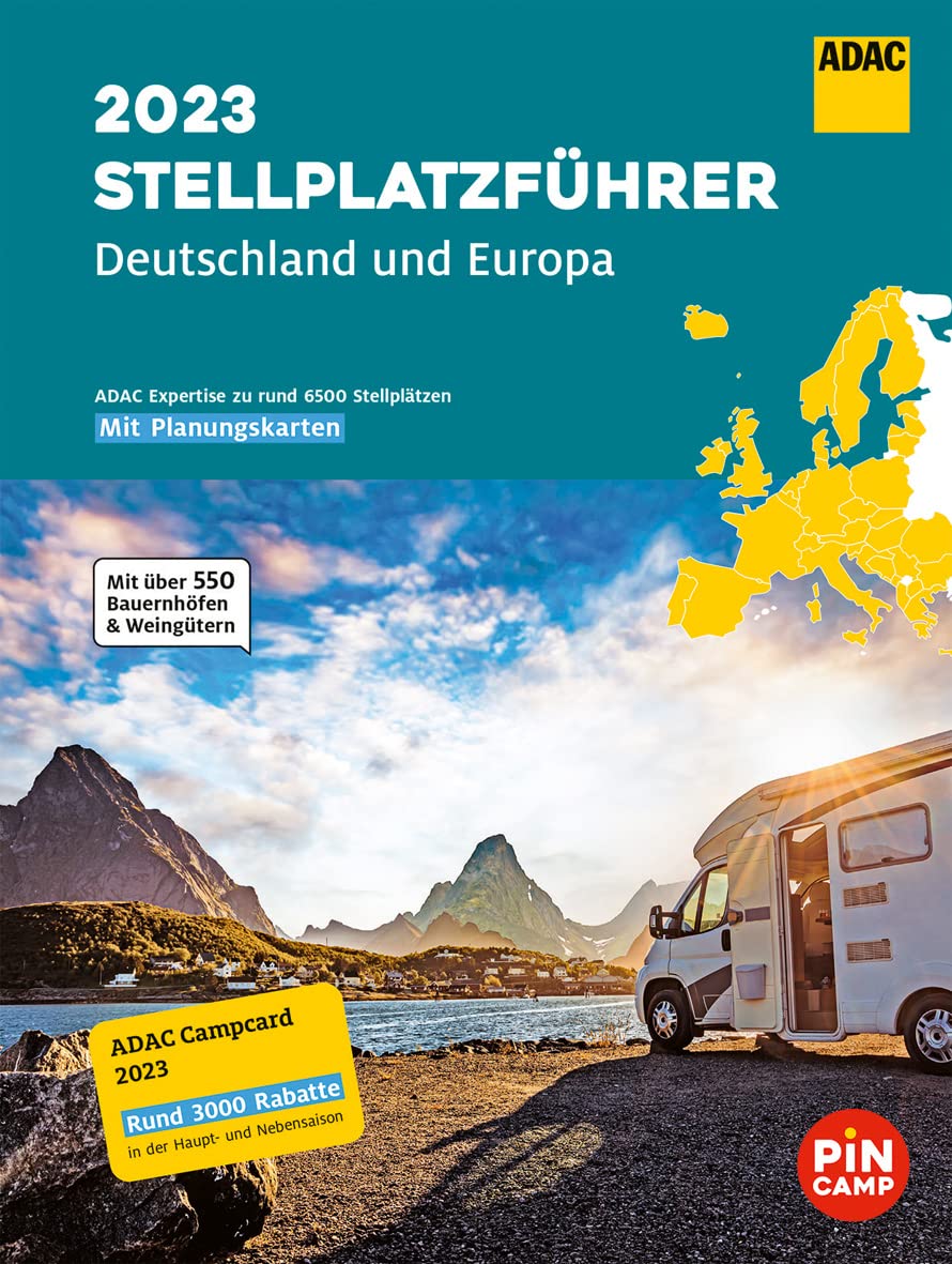 ADAC Stellplatzführer 2023 Deutschland und Europa: Über 6100 Stellplätze - mit rund 550 Bauernhöfen und Weingütern (ADAC CampingFührer) Leisure, Home & Garden