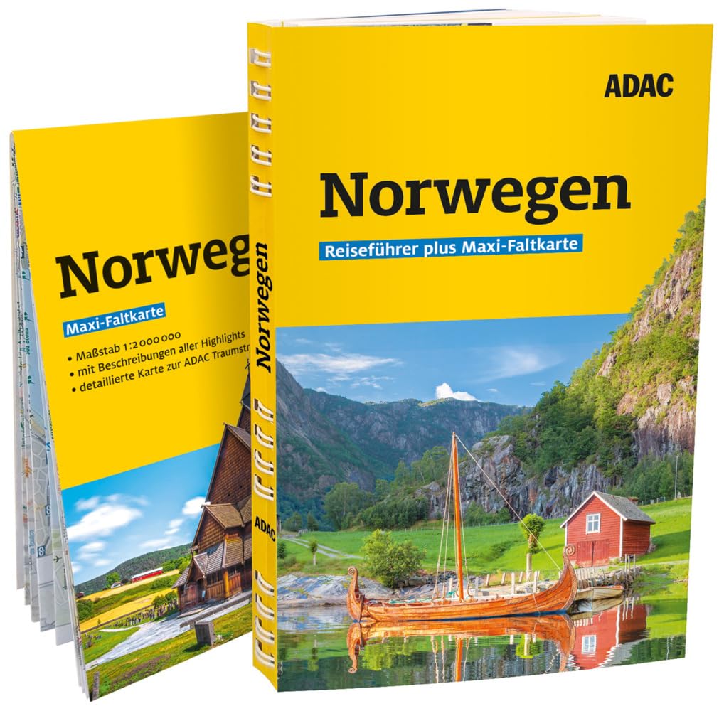 ADAC Reiseführer plus Norwegen: Mit Maxi-Faltkarte und praktischer Spiralbindung Leisure, Home & Garden