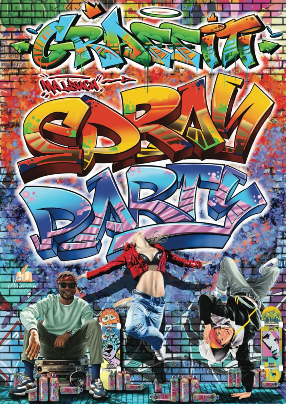 GRAFFITI Malbuch SPRAY PARTY: Das Graffiti Buch für Teenager mit 50 coolen Malvorlagen im Street Art, Urban Art, Style Writing und anderen Graffiti Designs. Tolles Geschenk für Jungs und Mädchen. Film, Art & Culture