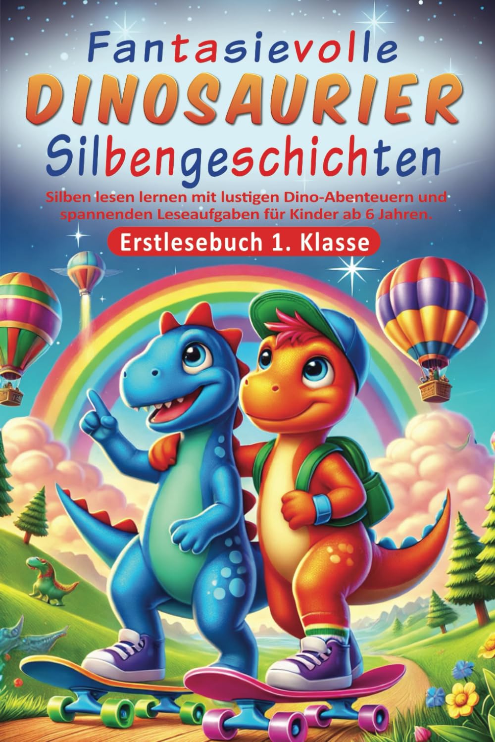 Erstlesebuch 1. Klasse - Fantasievolle Dinosaurier-Silbengeschichten: Silben lesen lernen mit lustigen Dino-Abenteuern und spannenden Leseaufgaben für Kinder ab 6 Jahren. Novels & Short Stories