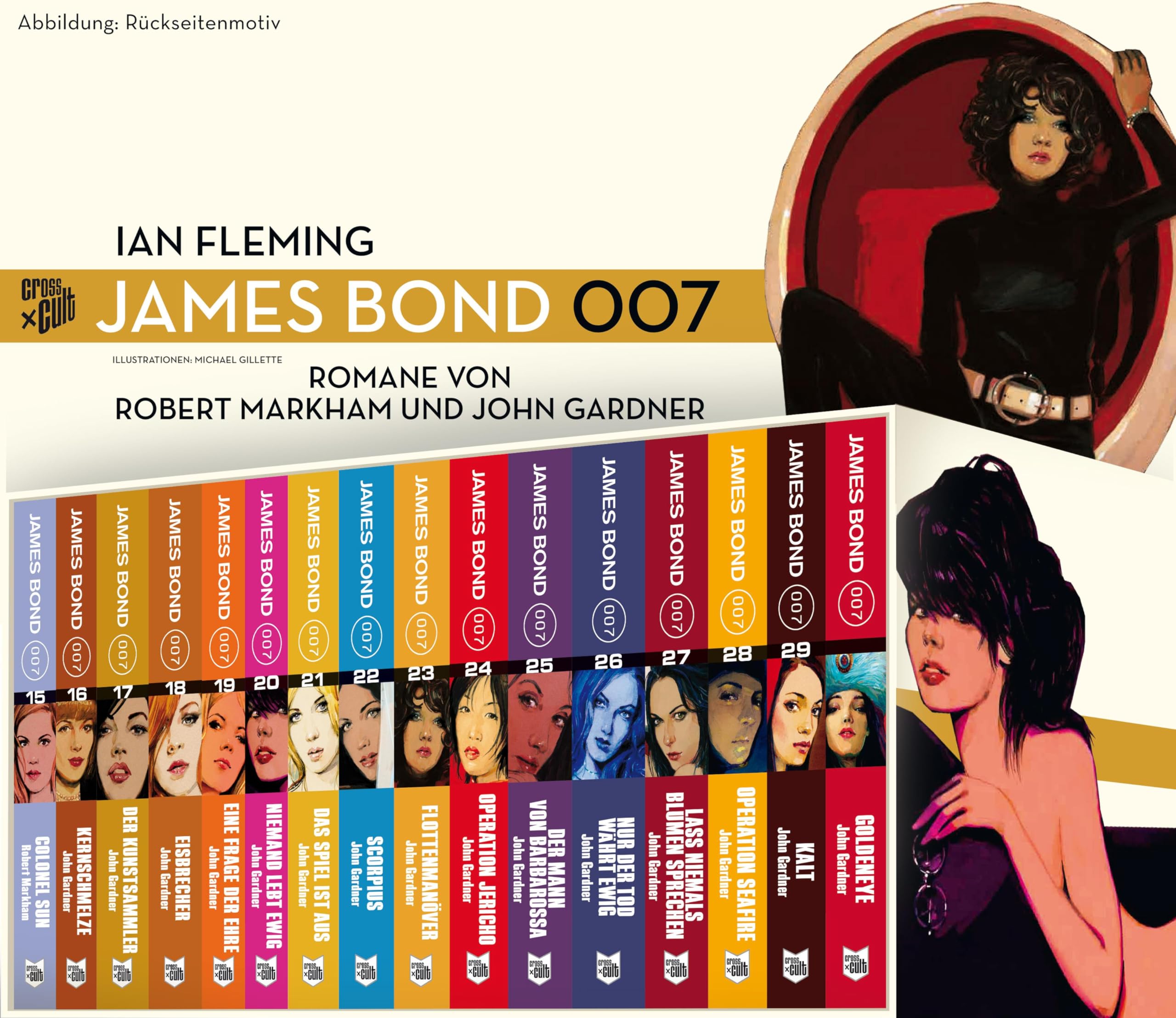 James Bond Gesamtbox 2: Schuber gefüllt mit den Bänden 15-29 plus dem Filmroman Goldeneye Action & Adventure
