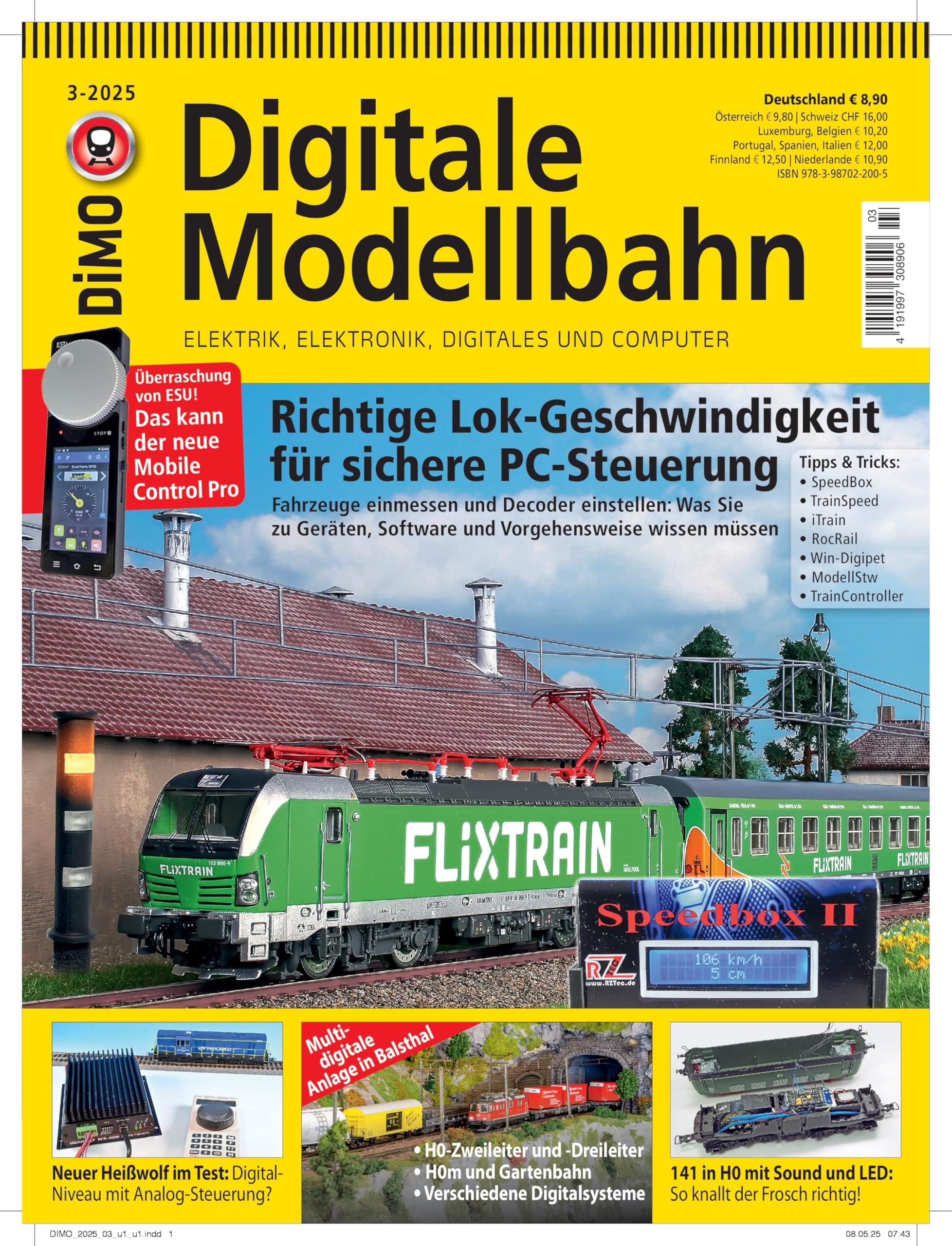 Richtige Lokgeschwindigkeit für sichere PC-Steuerung: Digitale Modellbahn 3/2025 Leisure, Home & Garden
