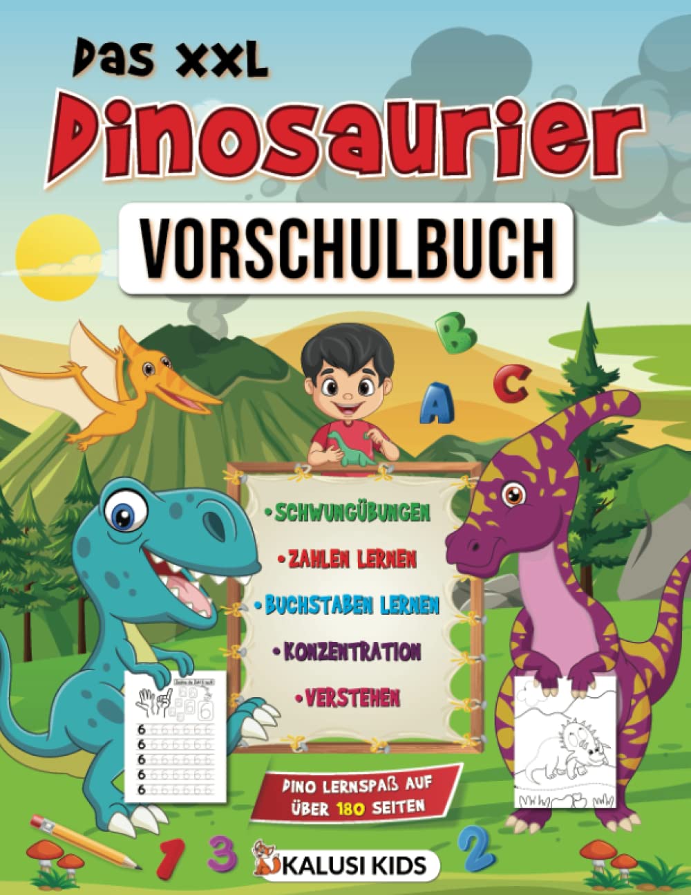 Das XXL Dinosaurier Vorschulbuch: Dino Vorschulheft mit spannenden Vorschulaufgaben - Vorschule Übungsbuch für Jungen und Mädchen Non-fiction