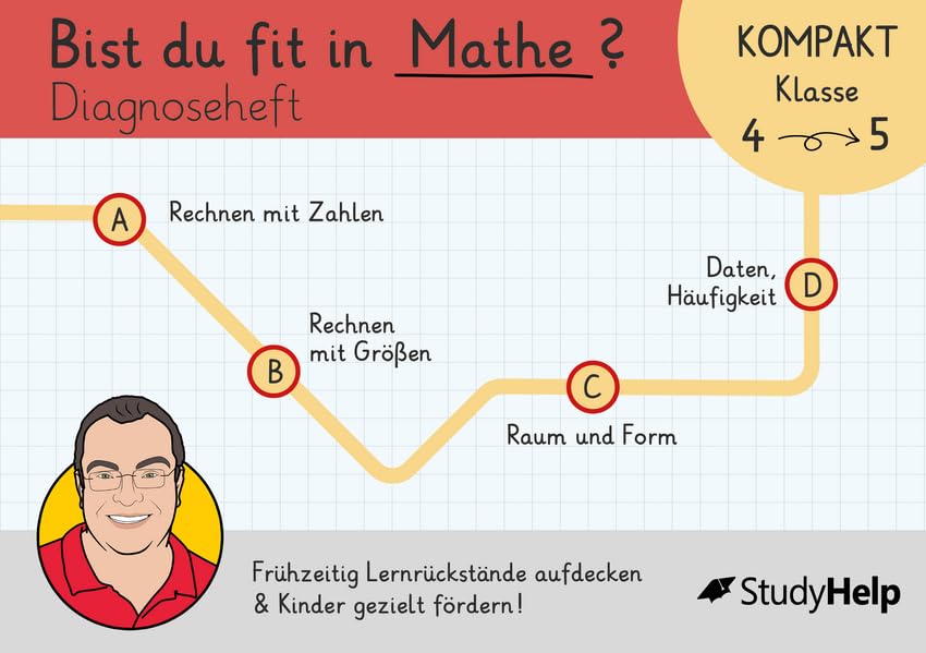 Diagnoseheft - Bist du fit in Mathe? Lernrückstände frühzeitig erkennen und Kinder gezielt fördern! (Mathe mit Lehrer Schmidt: inklusive Lernvideos) Study Guides