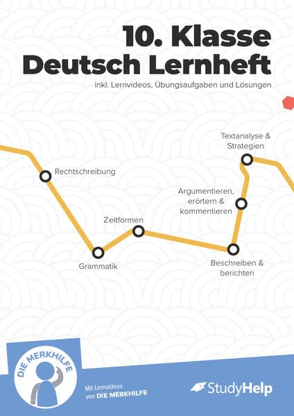 Deutsch Lernheft für 10. Klasse: Lernvideos, Aufgaben & mehr: Alle Themen der SEK 1 - Ideal für Klassenarbeiten, Prüfungen &Tests Study Guides