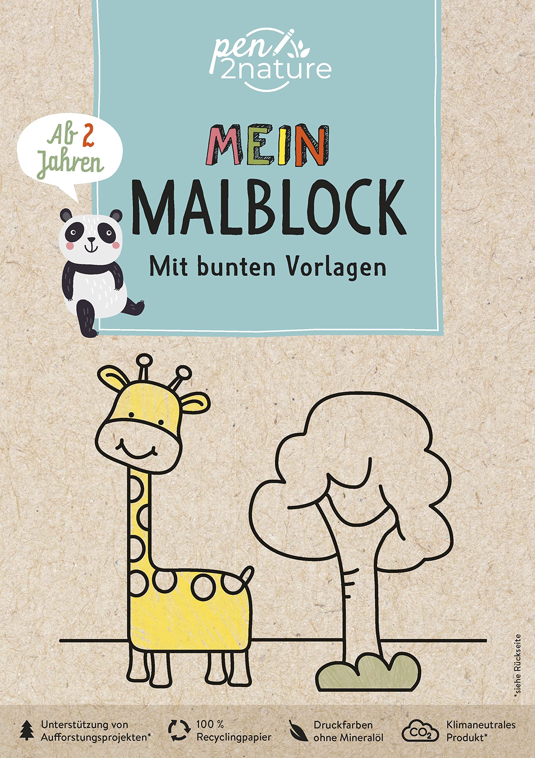 Mein Malblock. Mit bunten Vorlagen. Für Kinder ab 2 Jahren: pen2nature: 100% Recyclingpapier - klimaneutrale Produktion - unterstützt Aufforstungsprojekte (pen2nature kids) Business, Finance & Career