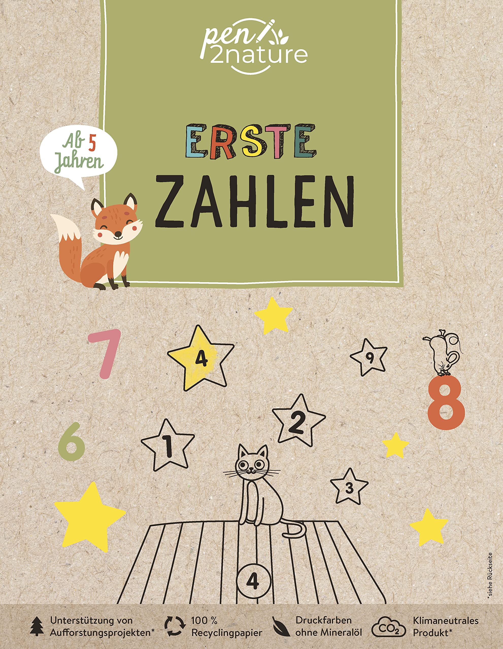 Erste Zahlen für Kinder ab 5 Jahren: pen2nature: 100% Recyclingpapier - klimaneutrale Produktion - unterstützt Aufforstungsprojekte (pen2nature kids) Social Sciences