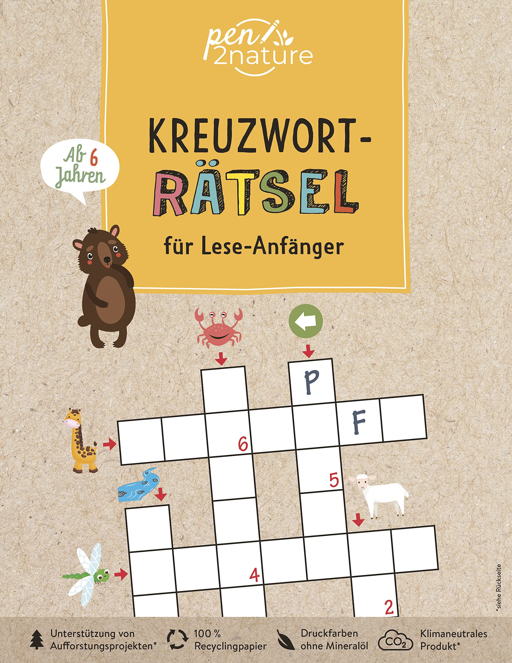 Kreuzworträtsel für Lese-Anfänger. Bunter Rätselspaß für Kinder ab 6 Jahren Leisure & Fun