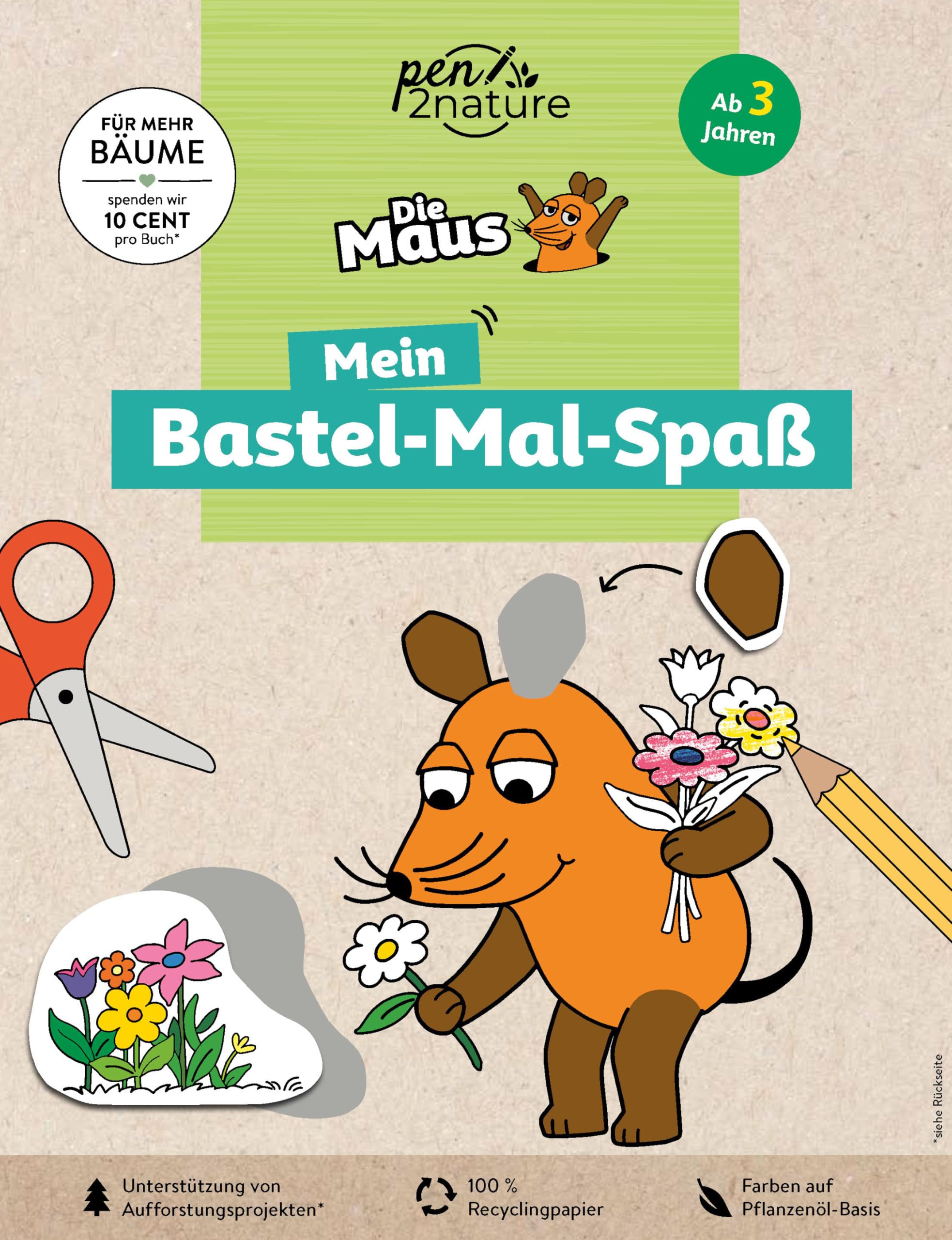 Die Maus: Mein Bastel-Mal-Spaß. Bastelbuch für Kinder ab 3 Jahren Social Sciences