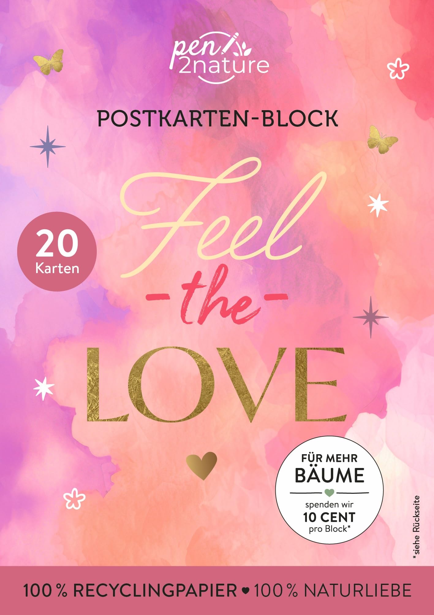Postkartenblock Feel the Love Contemporary literature Books