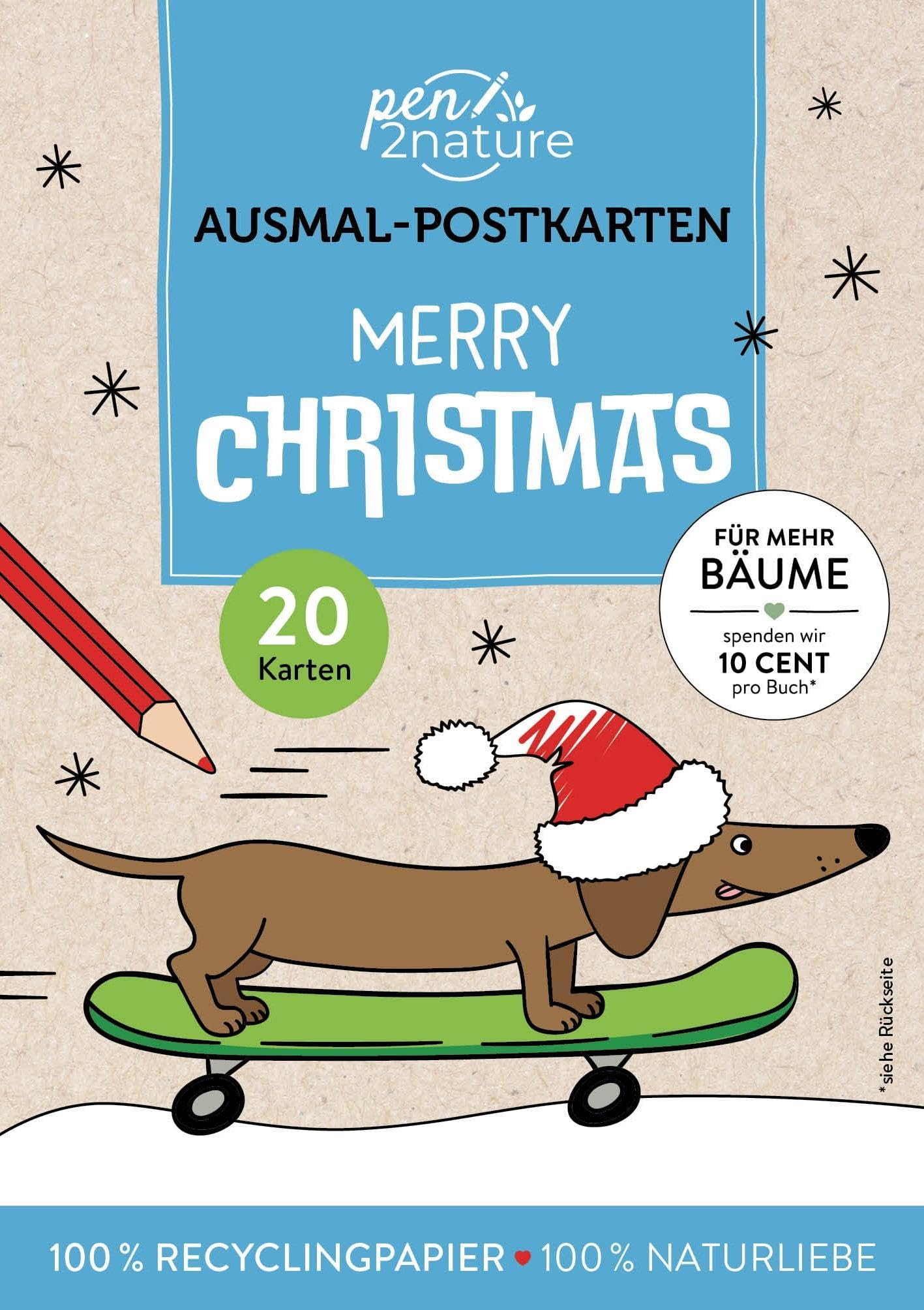 Merry Christmas! 20 Ausmal-Postkarten Lifestyle