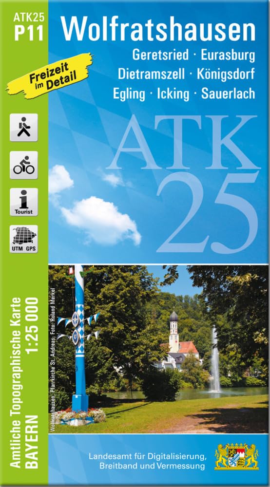 ATK25-P11 Wolfratshausen (Amtliche Topographische Karte 1:25000): Geretsried, Eurasburg, Dietramszell, Königsdorf, Egling, Icking, Sauerlach (ATK25 Amtliche Topographische Karte 1:25000 Bayern) Leisure, Home & Garden