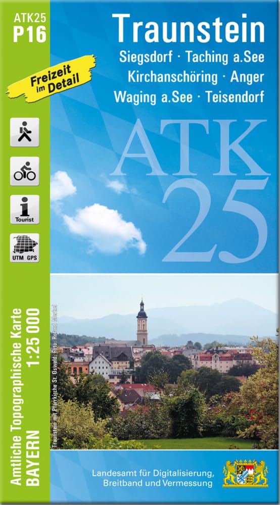 ATK25-P16 Traunstein (Amtliche Topographische Karte 1:25000): Siegsdorf, Taching a.See, Kirchanschöring, Anger, Waging a.See, Teisendorf (ATK25 Amtliche Topographische Karte 1:25000 Bayern) Leisure, Home & Garden