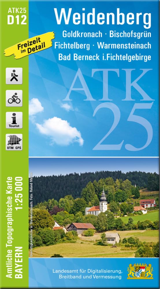 ATK25-D12 Weidenberg (Amtliche Topographische Karte 1:25000) Leisure, Home & Garden
