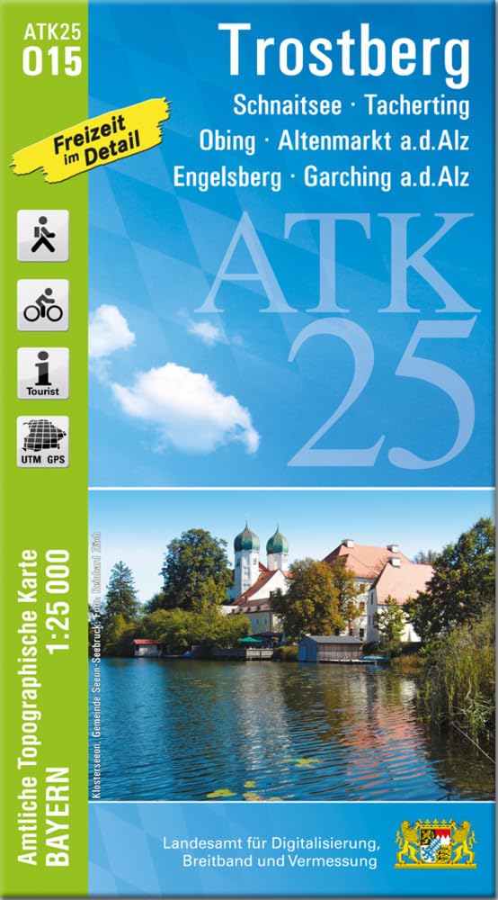 ATK25-O15 Trostberg (Amtliche Topographische Karte 1:25000): Schnaitsee, Tacherting, Obing, Altenmarkt a.d.Alz, Engelsberg, Garching a.d.Alz (ATK25 Amtliche Topographische Karte 1:25000 Bayern) Leisure, Home & Garden
