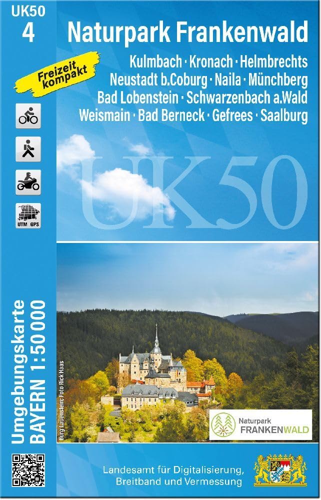 UK50-4 Naturpark Frankenwald (Umgebungskarte 1:50000) book
