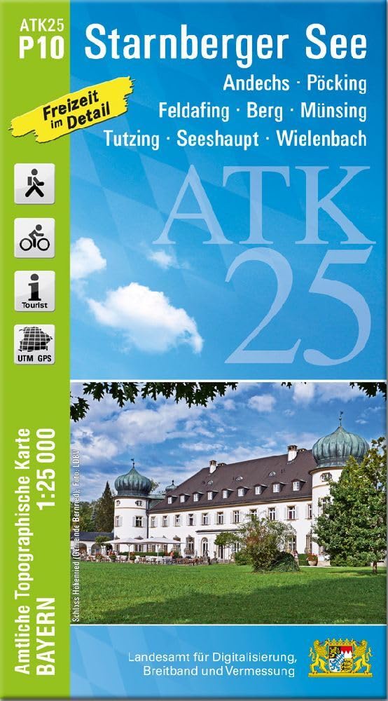 ATK25-P10 Starnberger See (Amtliche Topographische Karte 1:25000): Andechs, Pöcking, Feldafing, Berg, Münsing, Tutzing, Seeshaupt, Wielenbach (ATK25 Amtliche Topographische Karte 1:25000 Bayern) Leisure, Home & Garden