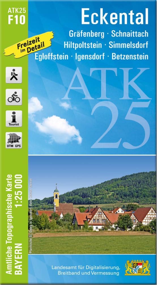 ATK25-F10 Eckental (Amtliche Topographische Karte 1:25000): Gräfenberg, Schnaittach, Hiltpoltstein, Simmelsdorf, Egloffstein, Igensdorf, Betzenstein ... Amtliche Topographische Karte 1:25000 Bayern) Leisure, Home & Garden