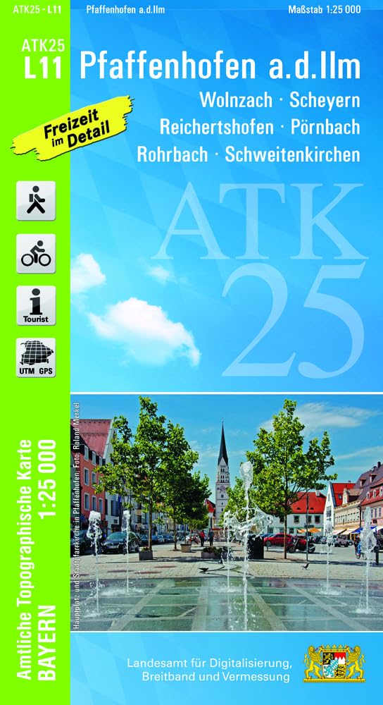 ATK25-L11 Pfaffenhofen a.d.Ilm (Amtliche Topographische Karte 1:25000) Leisure, Home & Garden